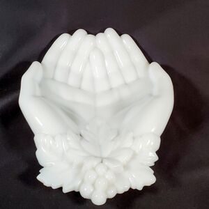 Milk Glass Hand Dish